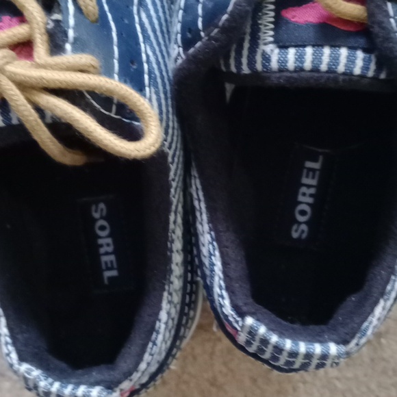 Sorel Tivoli Oxfords Navy Blue Waterproof Duck Shoes  Size 9.5 Like New - Picture 6 of 8